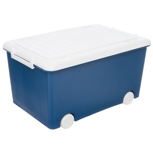 Tega Baby játéktároló doboz kerekekkel 33x25x49 cm-Kék