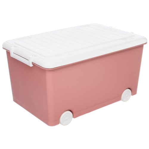 Tega Baby játéktároló doboz kerekekkel 33x25x49 cm-Rózsaszín